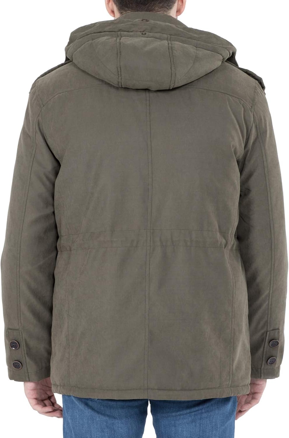 Mr.Stream Men's Winter 3-in-1 Hooded Jacket Windproof Faux Fur Lined Windbreaker Coat Outerwear Warm Parka: Clothing