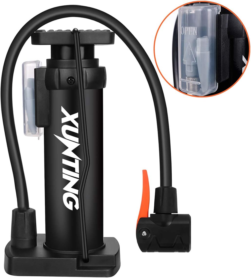 ELOKI Mini Bike Pump, Bike Pump Lightweight Bicycle Foot Activated