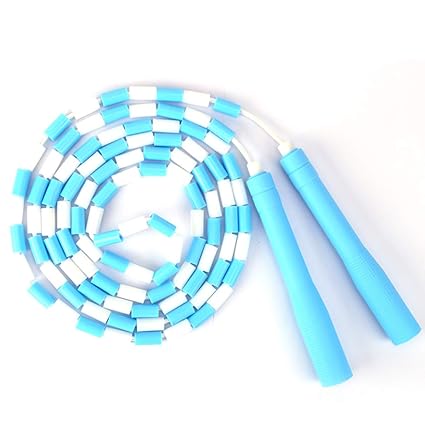 ellaroom Pretty Color Bamboo Adjustable Skipping Fitness Sport Exercise Rope Skipping Student Activity Competition(None Blue)