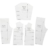 Bequilter 5pcs/Set Quick-Trace Doll Fashions Ruler Templates for 18" Dolls Includes Sewing Instructions