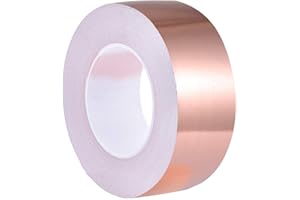 AIYUNNI Copper Foil Tape (1 inch X 66 FT) with Double-Sided Conductive Adhesive for Guitar & EMI Shielding,Stained Glass Making,Electrical Repairs,Paper Circuits,Soldering,Grounding,DIY Copper Tape