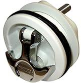 Whitecap T-Handle Latch - Chrome Plated Zamac/White Nylon - No Lock - Freshwater Use Only Marine RV Boating Accessories