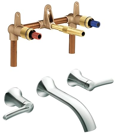 Buy Moen Ts41706 9700 Fina Two Handle Low Arc Wall Mount Bathroom