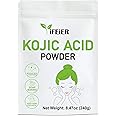 iFEiER Pure Kojic Acid Powder 240g(8.47oz) for Skincare Products and Homemade Cosmetics. Natural and Organic Bulk Packing Kojic Acid Dipalmitate Powder for DIY lotions | Creams | serums | Soaps