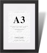 Fabian Clarke London A3 Black Wooden Frame with A4 White Mount Portrait