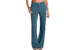 Stretch Button Boot Cut Jeans for Woman Leggings Business Casual Work Trousers Workout Jeans Trendy with Pockets