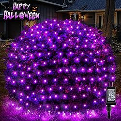 Halloween Net Lights, 200 LED 8.2ft x 4.9ft Purple