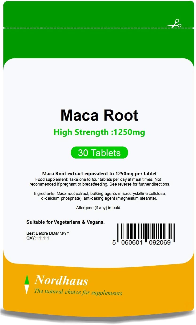 Maca Root 1250mg - 30 Tablets