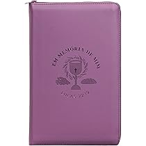 Bíblia NVI com zíper: Em memória de mim, Capa luxo roxo com toque