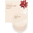 I'M MEME Skin Fit Tone Up Pact | with Puff, Flawless Finish with Aqua Sebum, Soft & Velvet Pressed Powder Compact, Smooth Pores & Fine Lines, Korean Makeup, 0.35 Oz