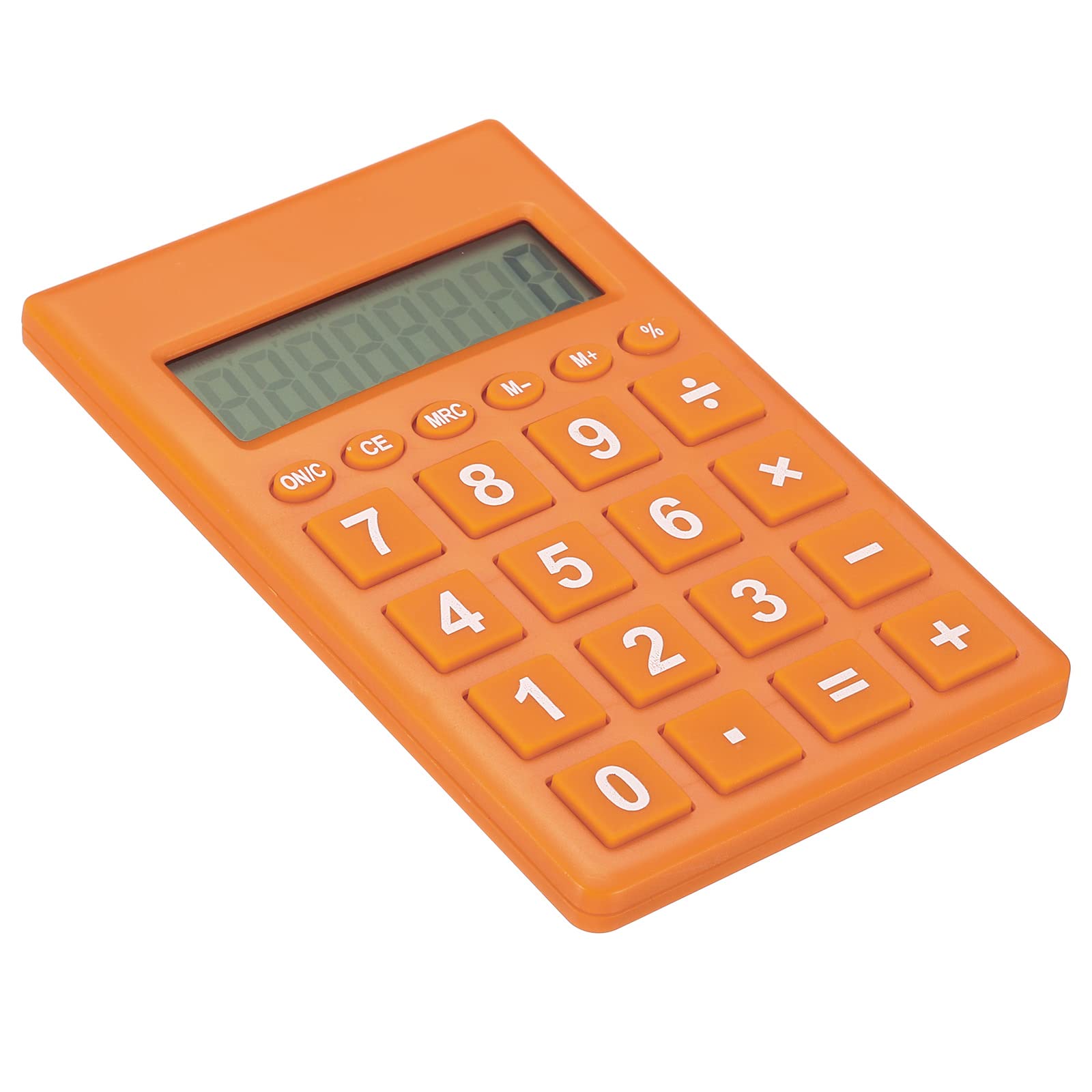 PATIKIL Desktop Calculator, Large 8 Digit LCD Display Portable Desk Calculator Standard Function for Home Office Style 2, Orange
