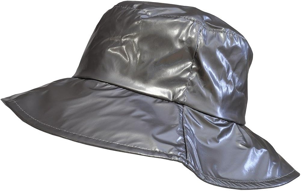 TOUTACOO, Wide-Brimmed Vinyl Rain Hat Yellow at  Women’s Clothing store