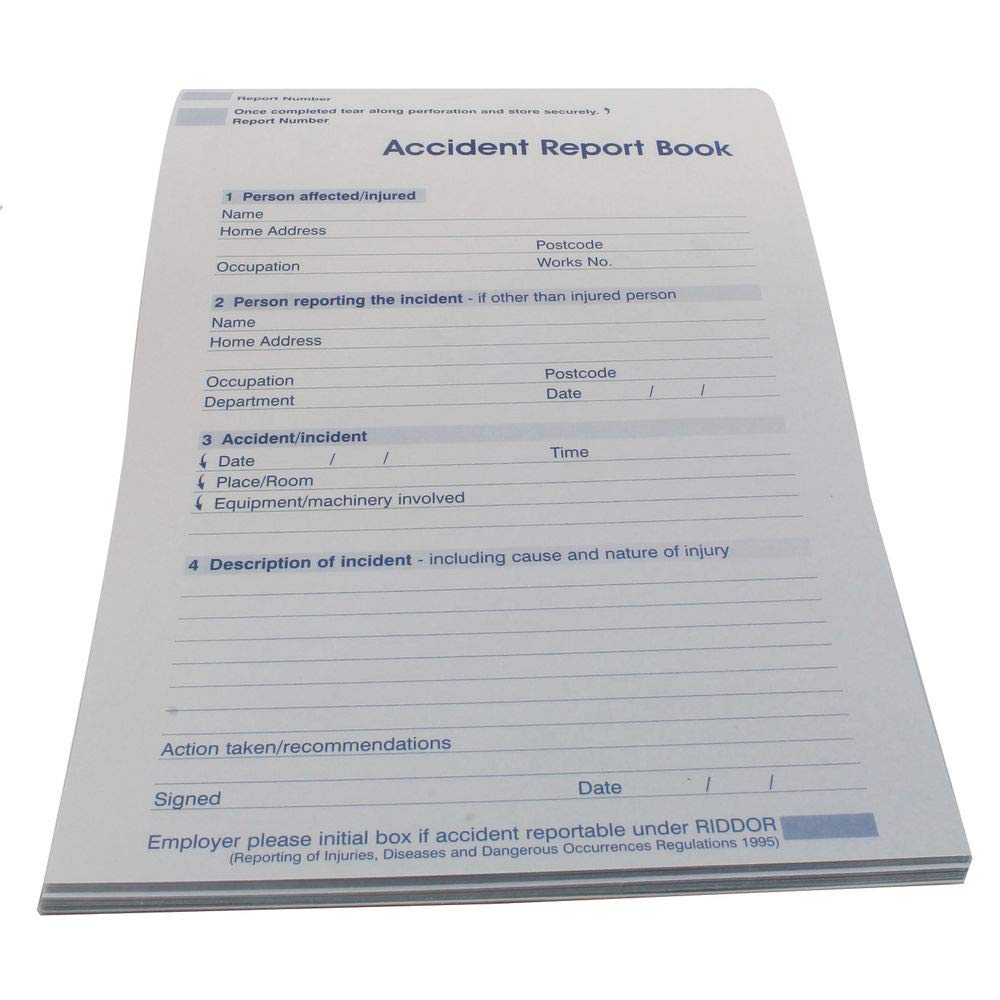 Wallace Cameron Accident Report Book Small A5 Ref 5401009