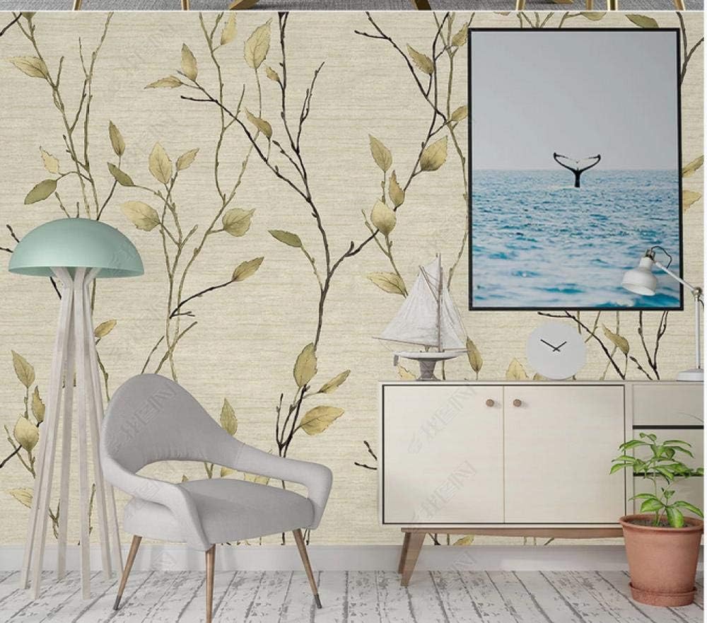 Papel tapiz 3D hoja dormitorio sala TV fondo pared papel tapiz sin