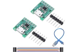 DKARDU 2 pcs CH340E MSOP10 USB to TTL Module 5V/3.3V Alternative CH340G Module USB to TTL Serial Converter with Dupont Cable 