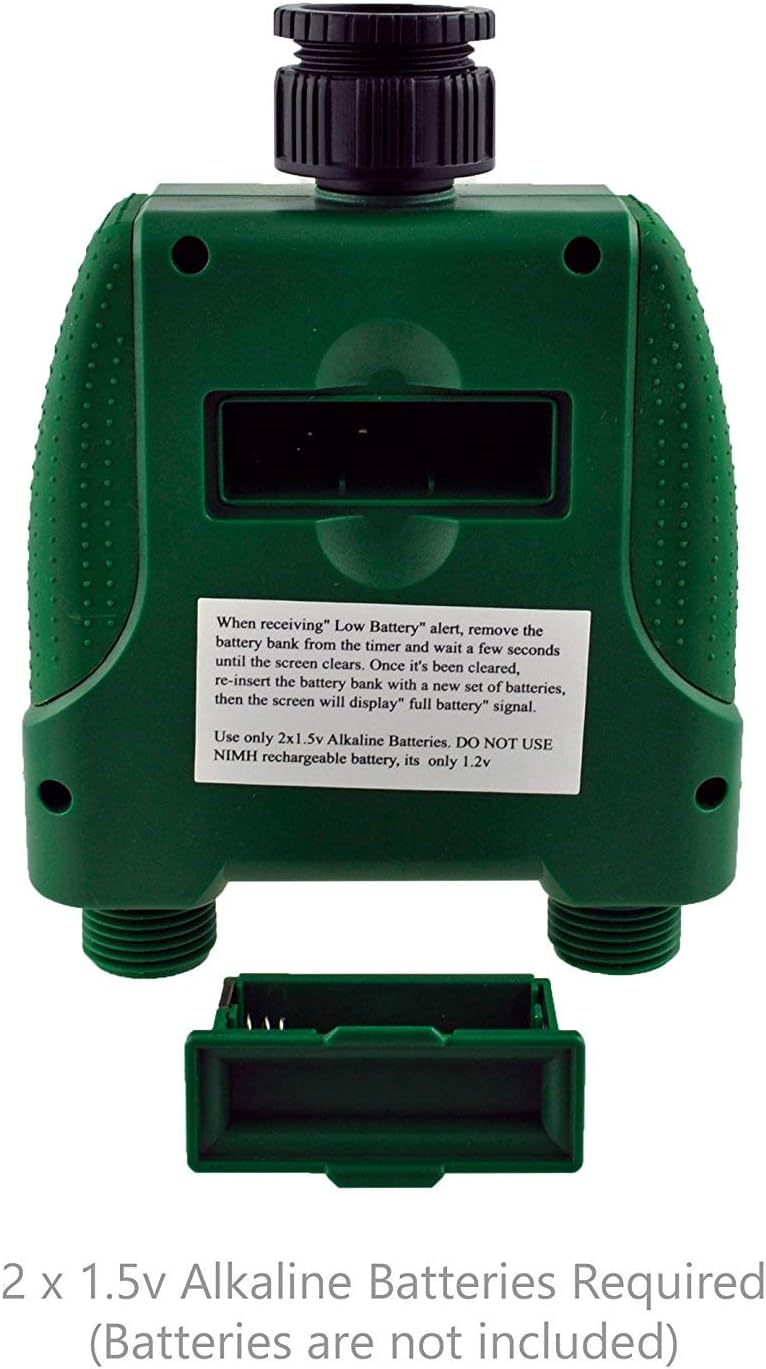 PWT-7D Dual Outlet Hose Water Timer Sprinkler Timer Automatic Valve with Rain Sensor Included: Home & Kitchen