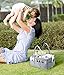 Handy Baby Diaper Basket Nursery Portable Travel Organizer Tote Bag, Grey