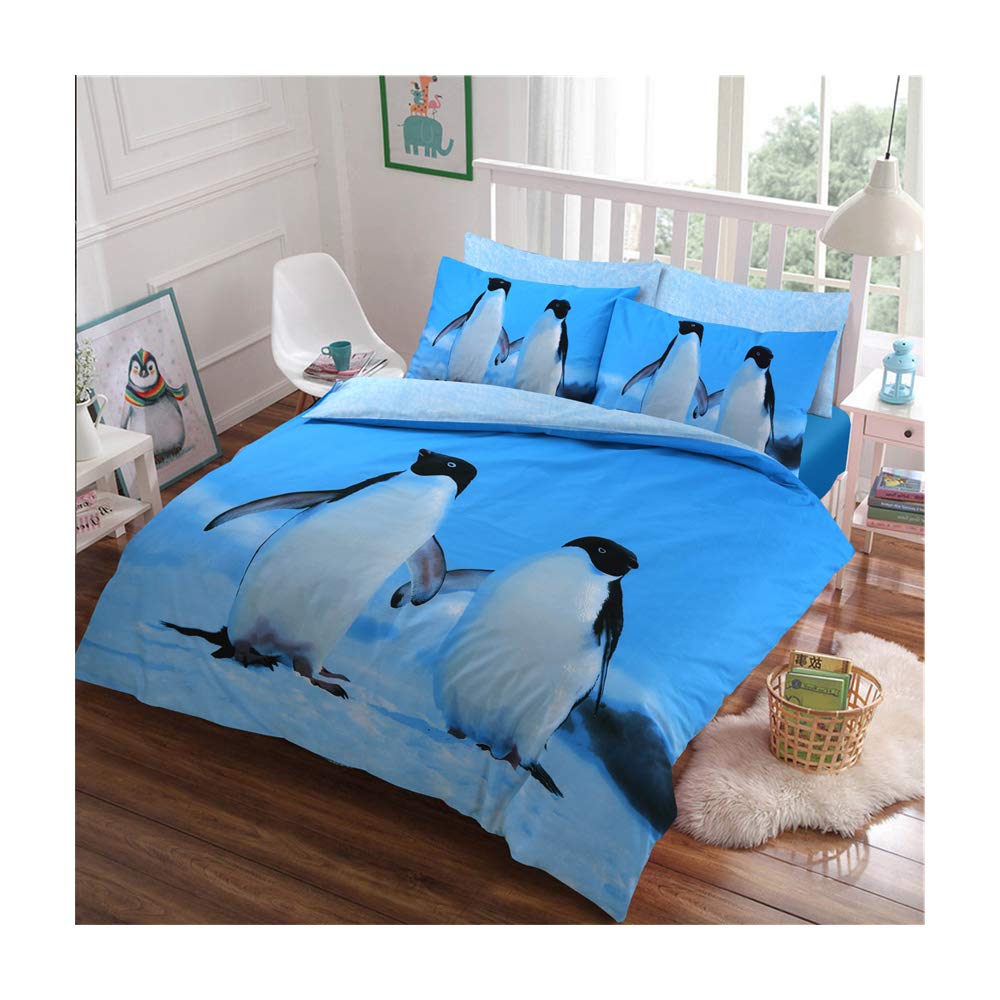 Duvet Cover Set Single Size Bed 3D Animal Print Quilt Bedding Sets with