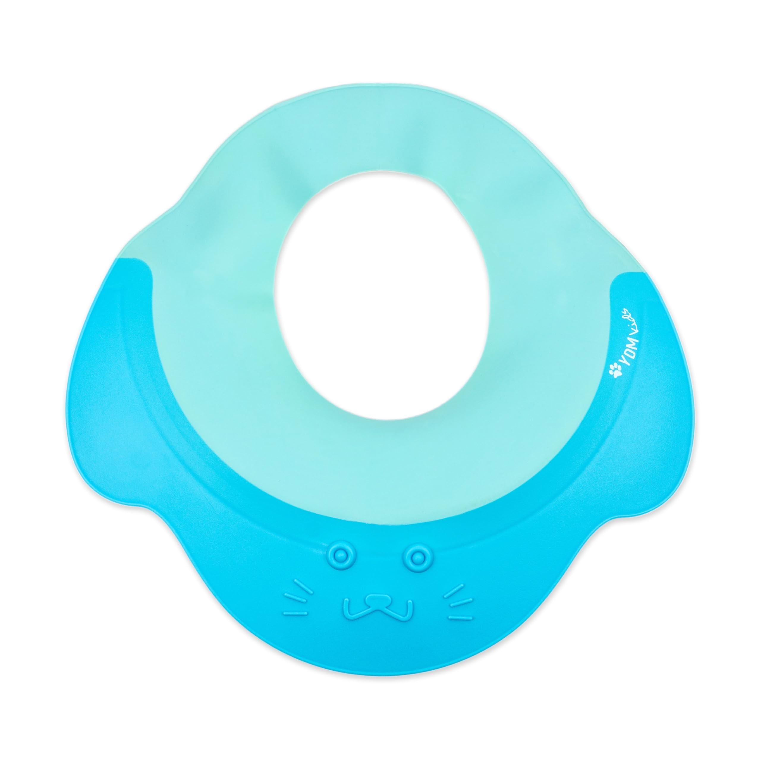 Baby Shower Cap Shield, Shower Protector for Toddlers, Bath Cap for Kids in Silicone, Shower Visor Hat for Eye and Ear Protection for 0-9 Years Old Children, Blue