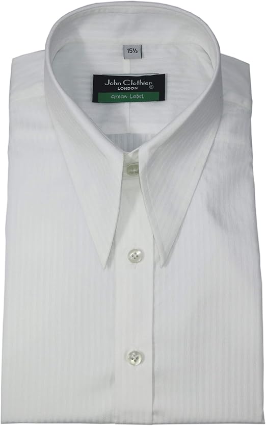 Mens 1930's 1940's1950's Spear Point Collar White Shirt Vintage Classic