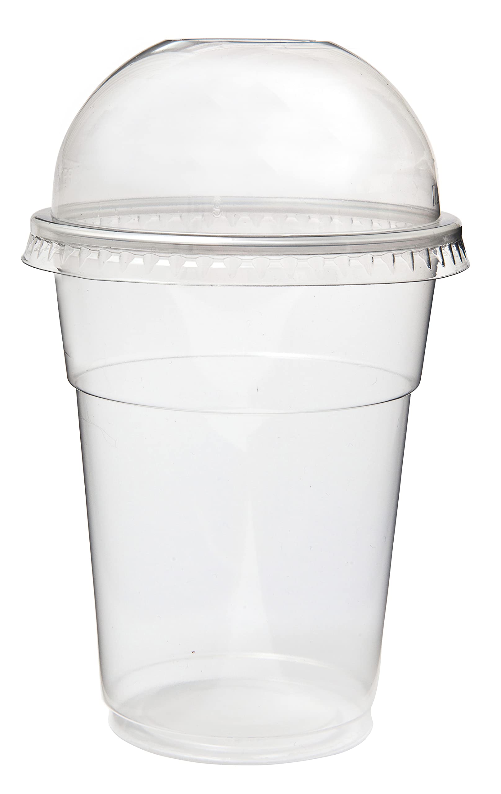 GoCoPack Smoothie Cups: Pack of 20-10oz (284ml), 12oz (340ml) or 16oz (450ml) Clear Smoothie - Milkshake Cups with Domed Lids (12oz (340ml) 20 Pack)