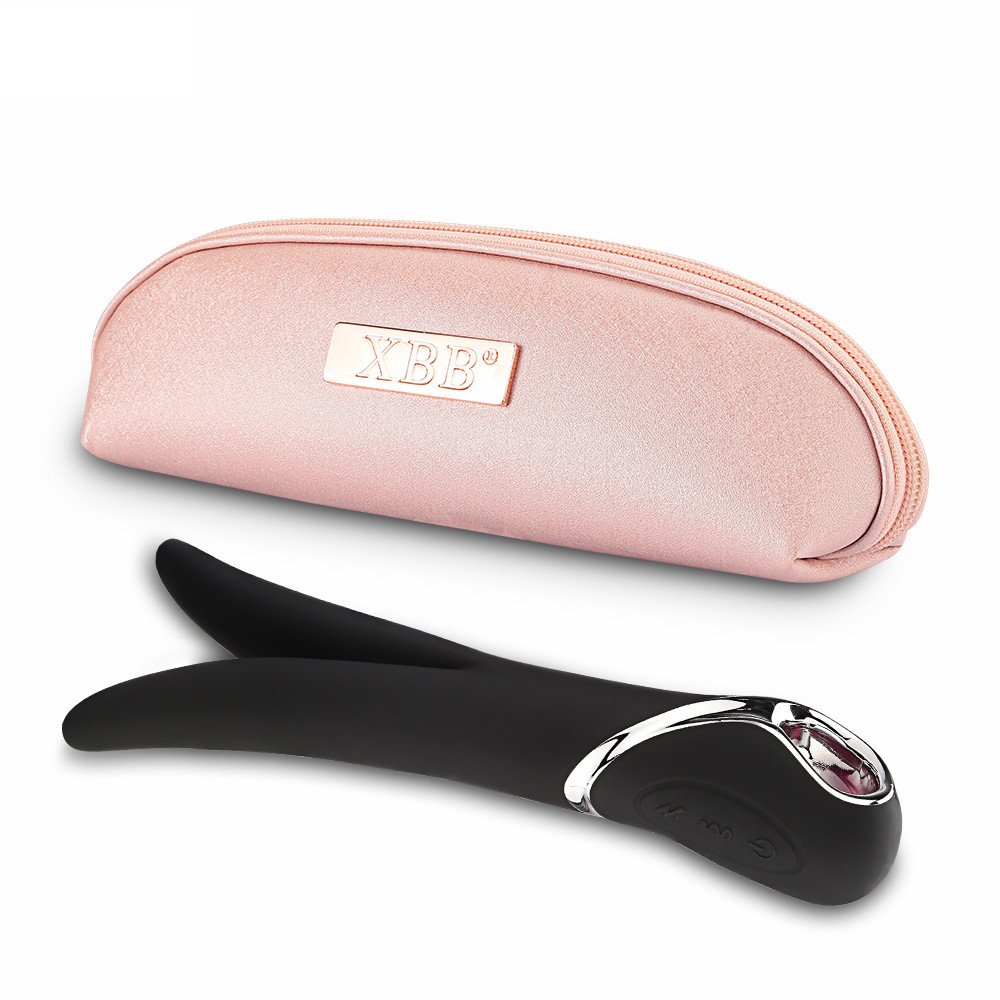 XBB Rechargeable Multifunctional Silicone Vibrator 10 Speeds with Orgasm Mode G Spot Stimulator Prostate Anal Personal Massager(Black)