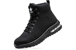 Rona Shoes Safety Boots Work Boots Steel Toe Cap Boots Safety Shoes Steel Toe Shoes Safety Trainers Work Shoes Lightweight Comfortable Non Slip Men's Women's Ladies