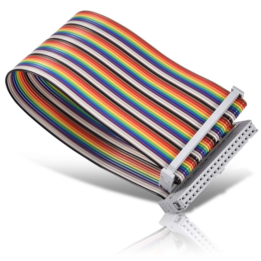 40Pin GPIO Breakout Expansion Board Ribbon Cable, Rainbow Female to Female PIO Adapter Cable, Flexible Ribbon Cable with Copper Core, for 2 3/ Banana Pi/Orange Pi 2 3