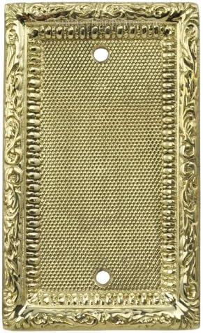 Victorian Recreated Brass Single Switch Plate Blank (L-W3)