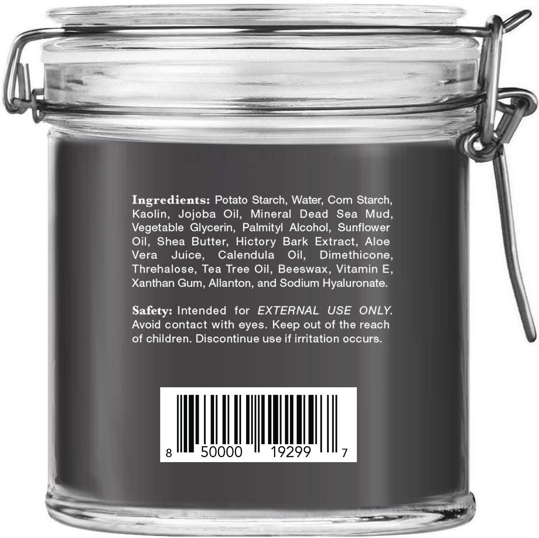 MAJESTIC PURE Dead Sea Mud Mask Infused With Tea Tree Oil - Supports Acne Prone and Oily Skin, for Women and Men - Fights Whitehead and Blackhead - Helps Reduce the Appearances of Scars - 8.8 oz : Beauty