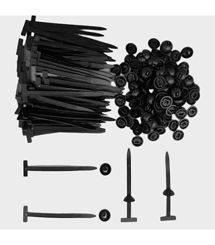 Nylon Universal Cable Tie Buckle – Heavy-Duty Self-Locking Black Zip Ties, 50-Pack, Weatherproof & UV-Resistant For Car, Home & Garage