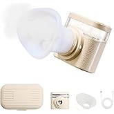 NKQ Eye Steamer for Dry Eyes Relief,Portable Electric Heated Steam Therapy Wand Machine with Moist Heat for Natural Tears Restore,Dry Eye Mist Sprayer with Warm Compress and 3 Level-Heat (off white)