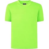 Dreammonkey 4T to Youth Neon Shirt Kids Rash Guard UPF 50+ Dry Fit Athletic Short Sleeve T Shirts for Boys and Girls