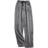 AUPancc Flannel Pajama Pants for Women - Fleece With Pockets and Drawstring, Cute Fuzzy for Winter