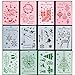 12Pcs Christmas Stencils Template - Reusable Plastic Craft Painting Stencils Includes Christmas Trees Snowflake Snowman Santa Claus for Painting on Wood, Airbrush, Window, Rocks and Walls Art(Large)