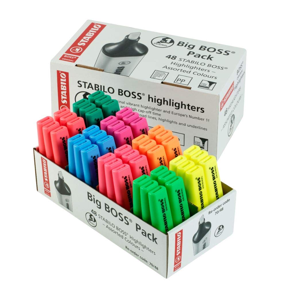 STABILO BOSS ORIGINAL - Highlighter - Pack of 48 - with 8 Neon Colours — image 1