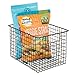 mDesign Metal Wire Food Storage Basket Organizer with Handles for Organizing Kitchen Cabinets, Pantry Shelf, Bathroom, Laundry Room, Closets, Garage - Concerto Collection - 4 Pack - Bronze