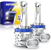 Kit 2 Ampoules LED H11/H8 Pour Feux De Brouillard - 10 000 Lumens, 6000K Blanc, Mini Taille Plug & Play