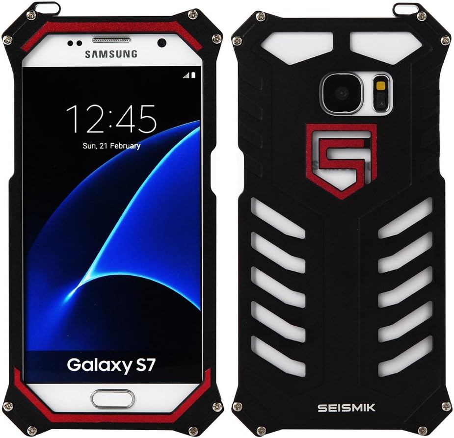 Galaxy S7 Case,Samsung Galaxy S7 Metal Case, Aluminum Metal Alloy Bumper [Shockproof Dropproof Dirtyproof] Metal Frame Outdoor Sports Strong Protective Back Cover Case for Galaxy S7 - Black