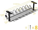 Baskiss 2 Pack 36.5cm Cable Management Tray Under Desk Heavy Metal Cord view 3