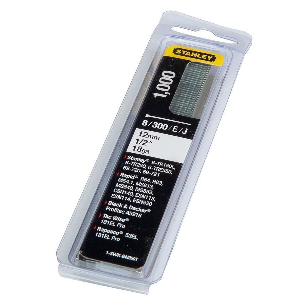 Stanley 1-SWK-BN050T J-18GA Nails Type, Silver, 12 mm