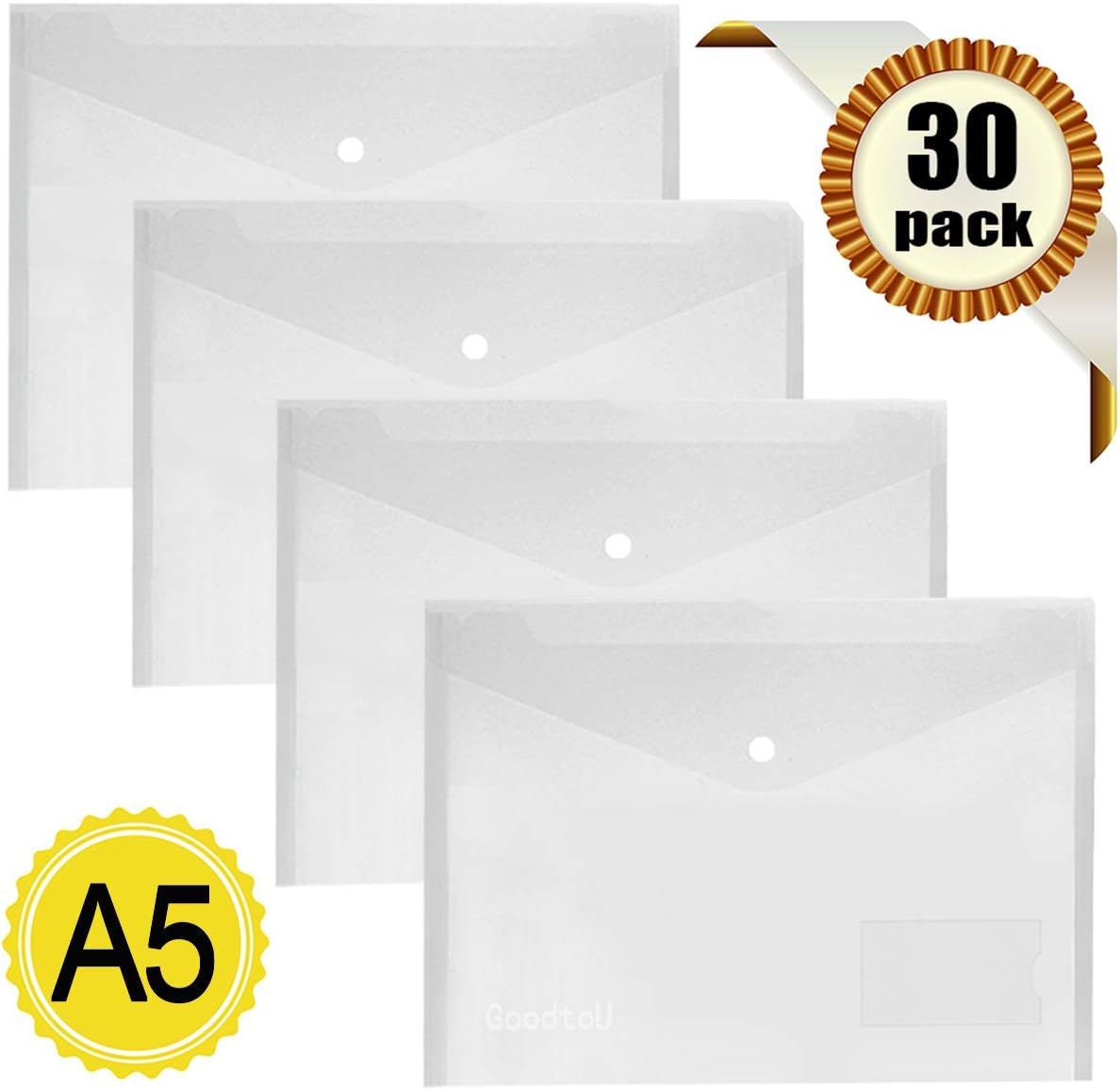 A5 Plastic Wallets Clear Plastic Folders Popper Wallet Document