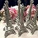 7 Inch (18cm) Silver Metal Eiffel Tower Statue Figurine Replica Centerpiece Pack of 6