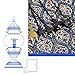 Kindgoo Turkish Mosaic Lamp Decorative Handmade Unique Glass Bedside Table Lamp Led Bulb Included (Blue)
