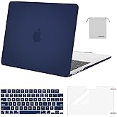 MOSISO Compatible with MacBook Air 13 inch Case 2026 2025 2024 2023 2022 M4 A3240 M3 A3113 M2 A2681,Plastic Hard Shell&Keyboard Cover&Screen Film&Pouch for MacBook Air 13.6 inch Case, Navy Blue