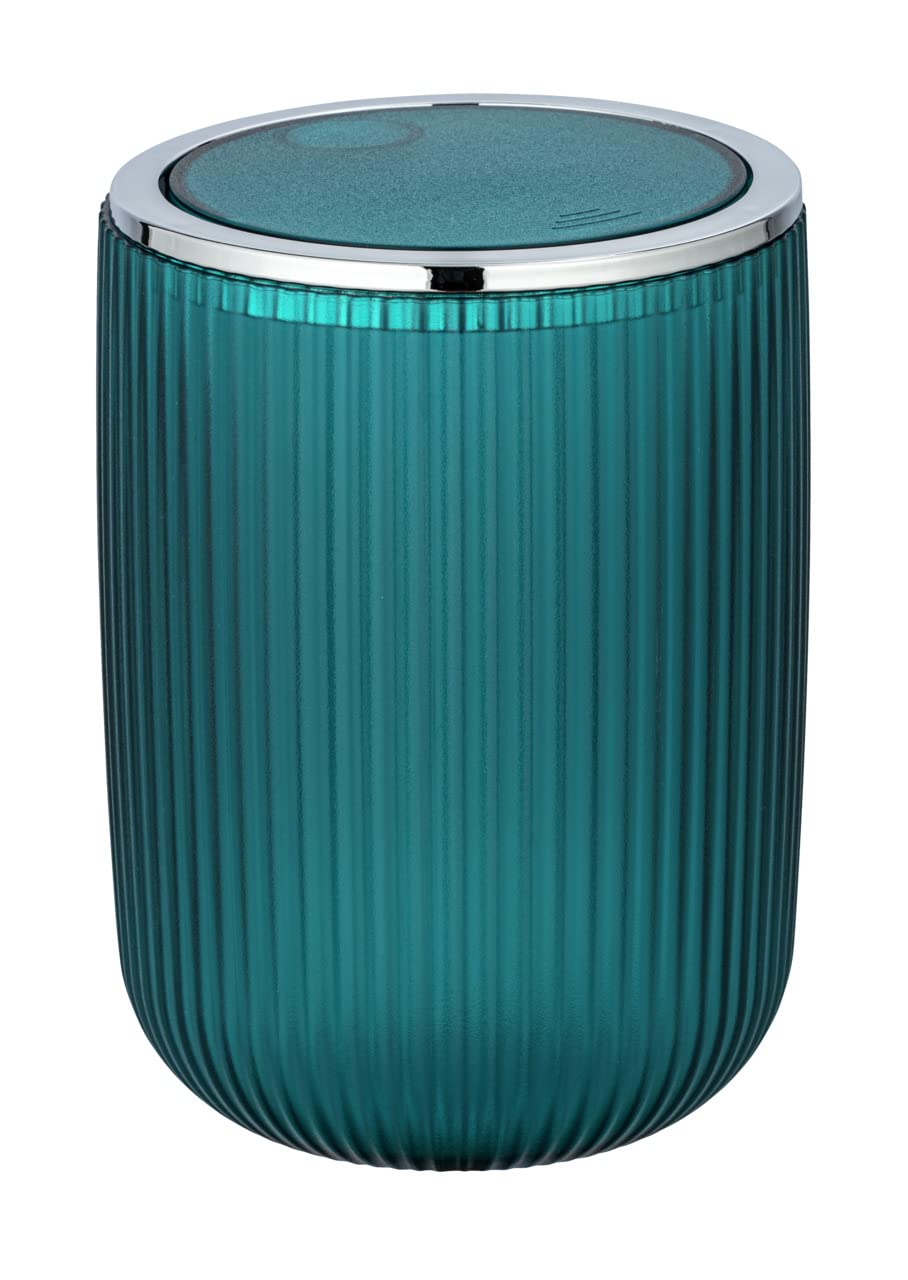 Wenko Agropoli S Bathroom Bin with Swing Lid 2 L Petrol