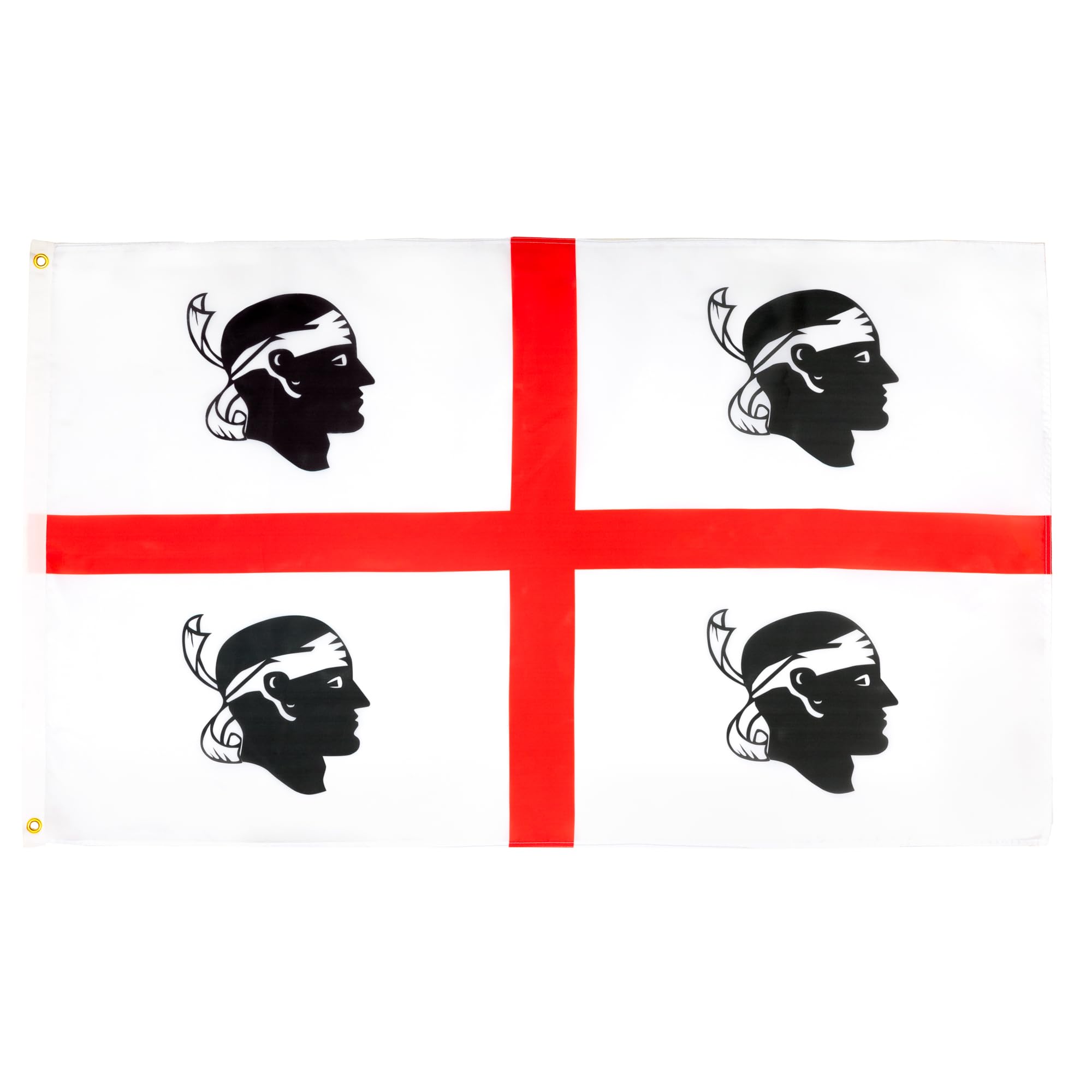 AZ FLAG - Sardinia Flag - 3x5 Ft - Light Polyester Italy - Sardinian Banner with Two Brass Eyelets - Fade Resistant - Vivid Colors - 3' x 5' Feet - 150x90 Cm