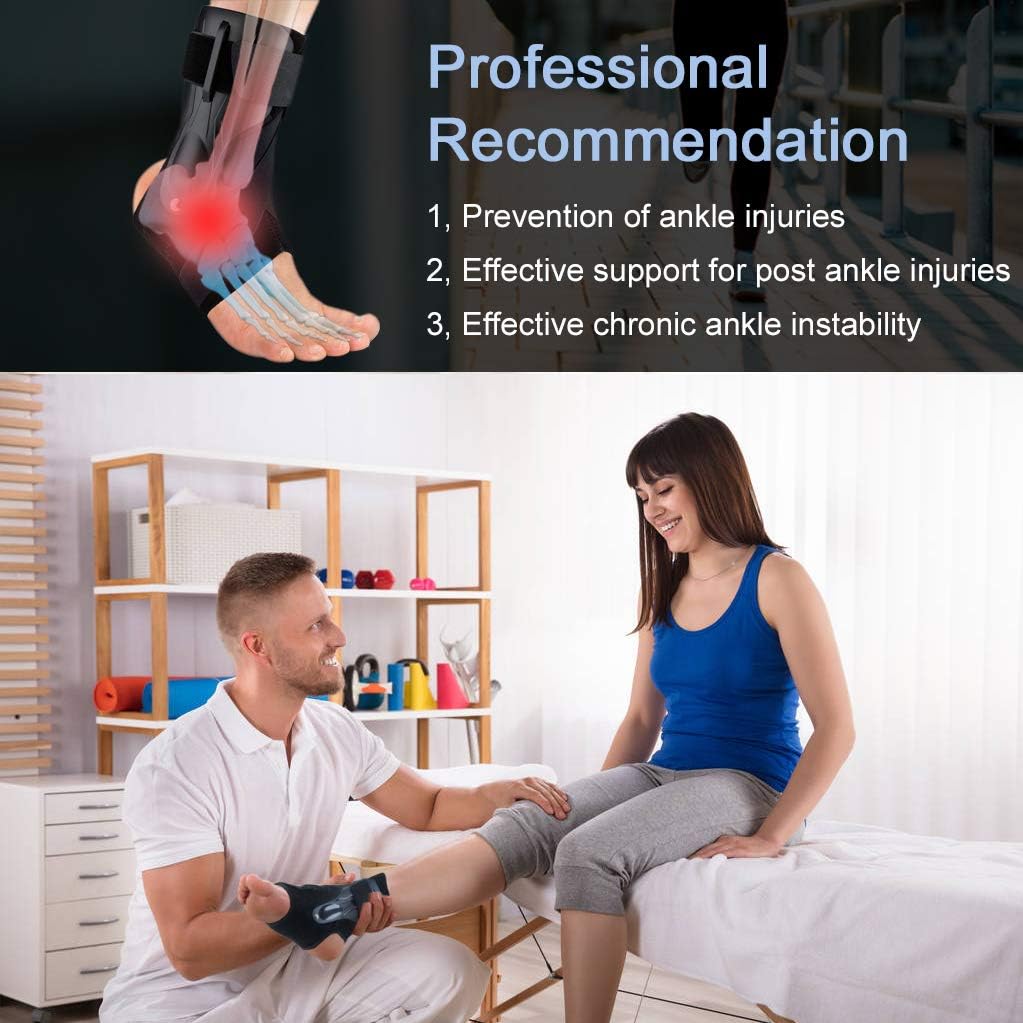 Ankle Support, Ankle Brace for Men & Women, Ankle Support Brace for Ankle Sprains, Sprained Ankle, Ankle Braces, Volleyball, Basketball, Ankle Supports for Women -L: Health & Personal Care