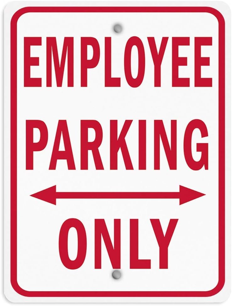 Warning Signs16x12,Employee Parking Only W Arrow Poster