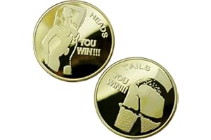 BESTCOIN Stripper Pin Up Good Luck Heads Tails Challenge Coin - Commemorative Coin Gift for Men (Gold)